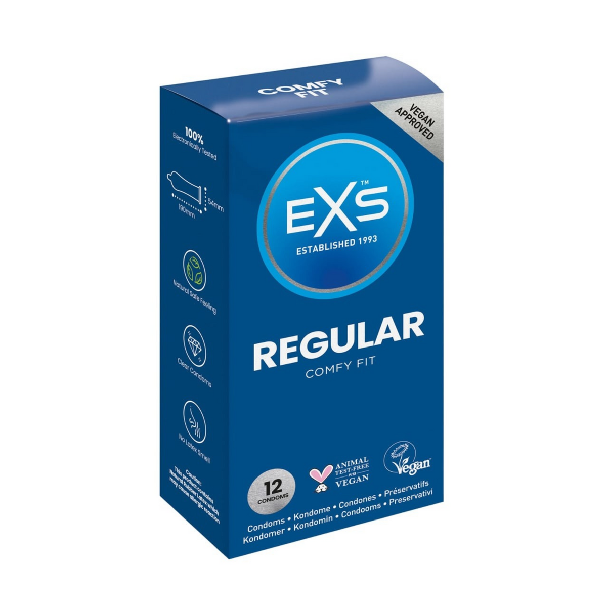 EXS Regular Condoms 12 Pack - Regular Fit