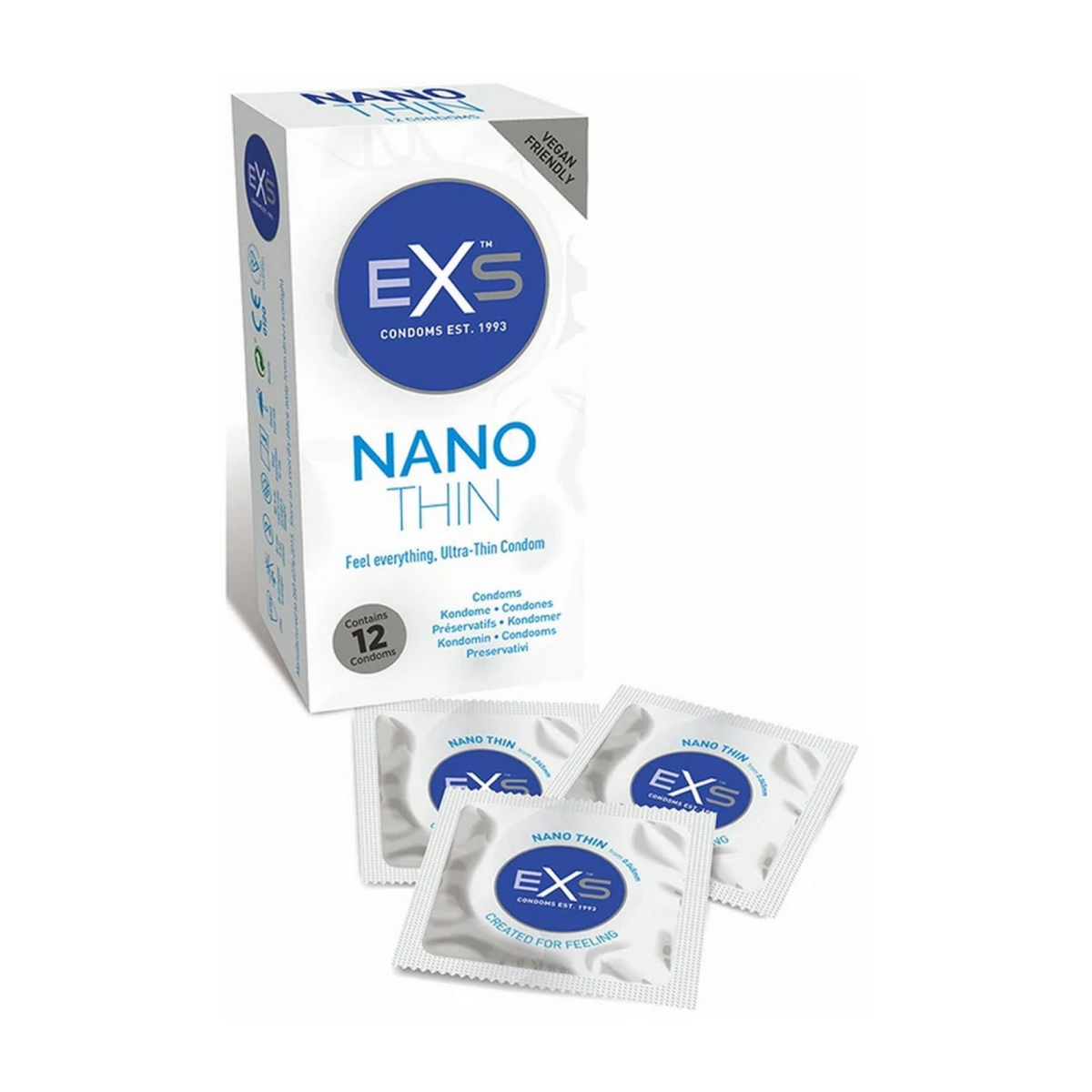 EXS Nano Thin Condoms 12 Pack - Ultra Thin