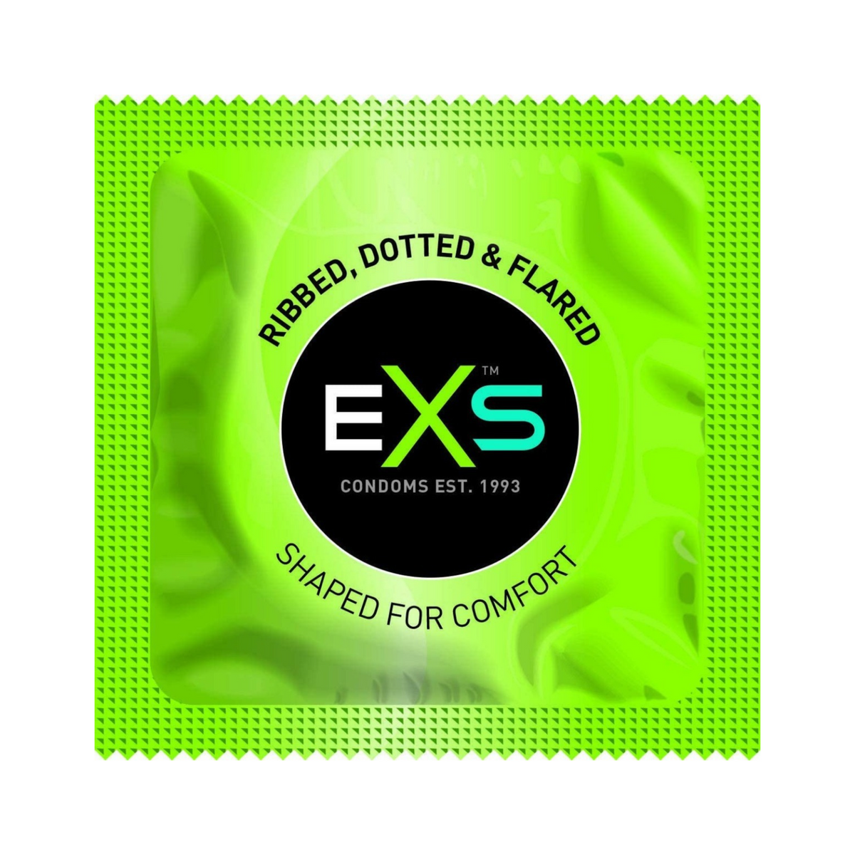 EXS Ribbed & Dotted Textured Condoms 12 Pack - Regular Fit