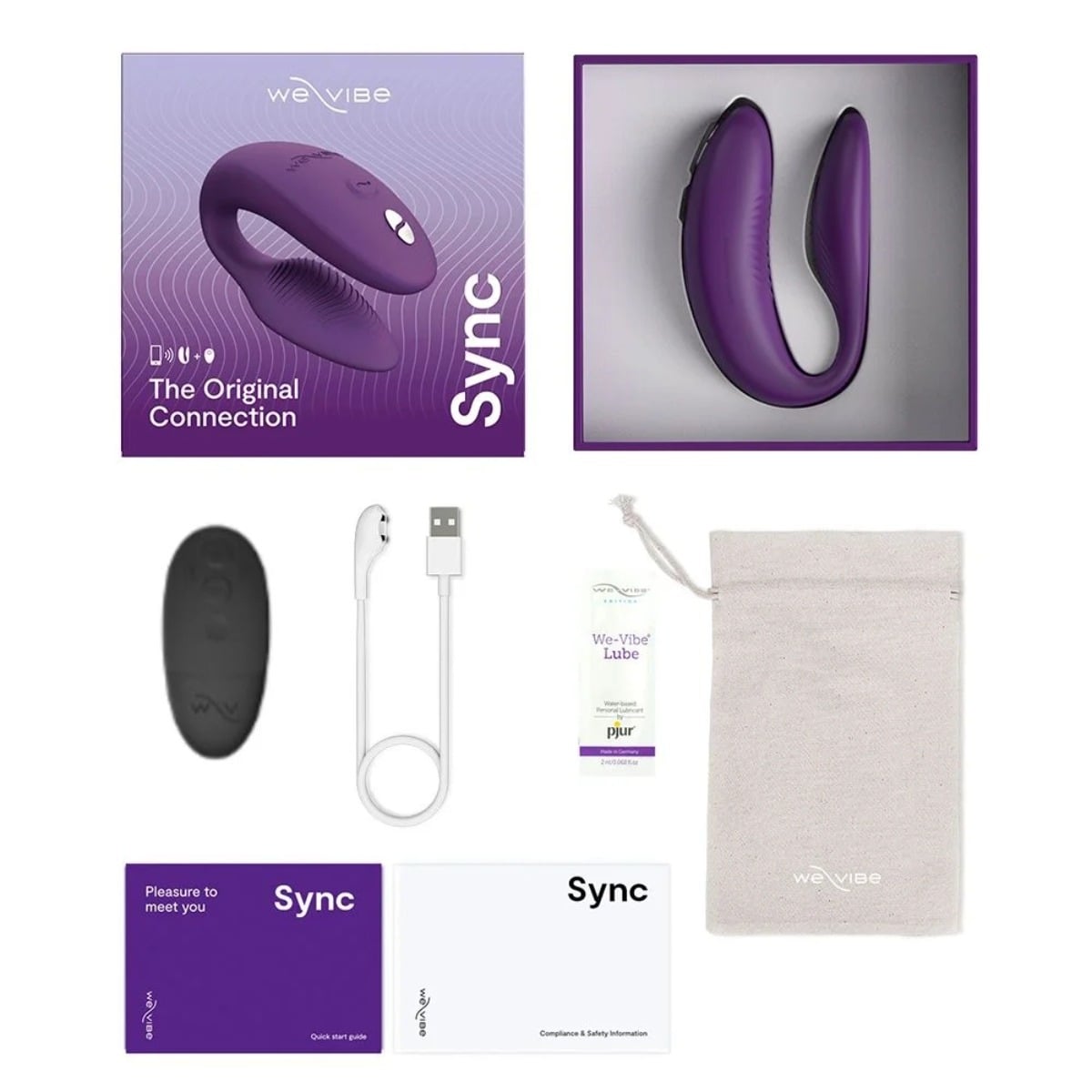 wevibe sync 2 app controlled couples vibrator purple